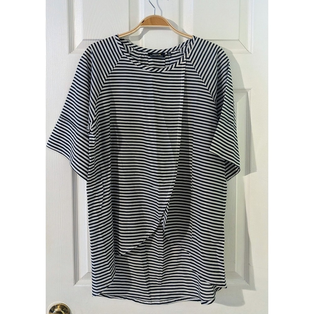 Kate Spade Saturday Striped Tunic Top Shirt Asymmetrical Size S